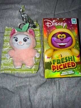 Disney Pink Marie Fresh Picked Plush Keychain